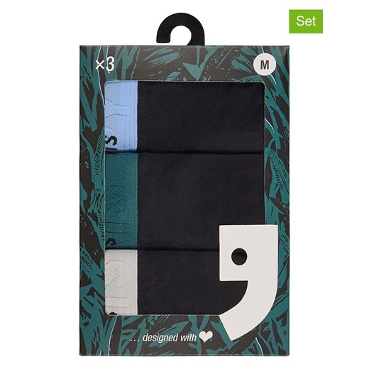 Happy Shorts Bokserki (3 pary) w kolorze czarnym ze sklepu Limango Polska w kategorii Piżamy męskie - zdjęcie 187302233