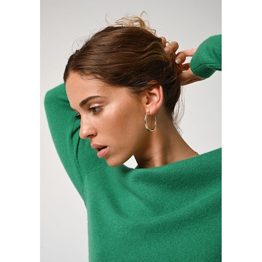 AUTHENTIC CASHMERE Kaszmirowy sweter &quot;Ecrin&quot; w kolorze zielonym S Limango Polska promocyjna cena