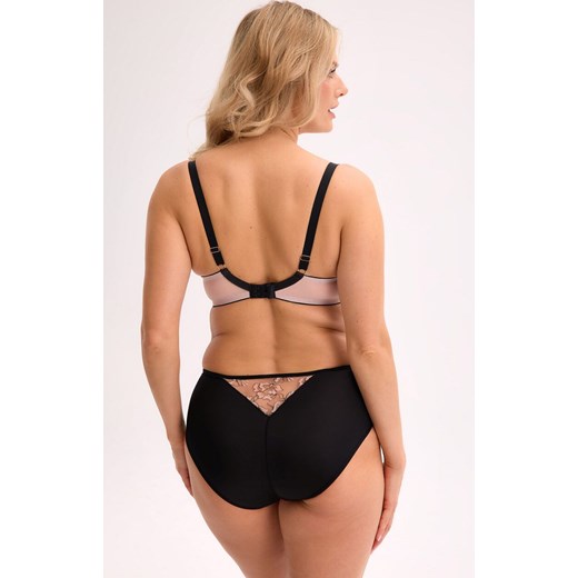 Gaia biustonosz półusztywniany semi-soft Xenia 1332, Kolor różowo-czarny, Rozmiar 80B, Gaia ze sklepu Intymna w kategorii Biustonosze - zdjęcie 187302533