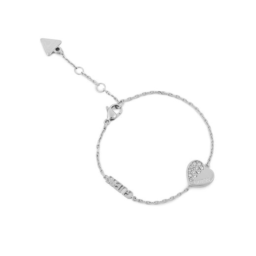 Bransoletka Guess Lovely Guess JUBB03 036JW Srebrne rodowanie ze sklepu eobuwie.pl w kategorii Bransoletki - zdjęcie 187302772