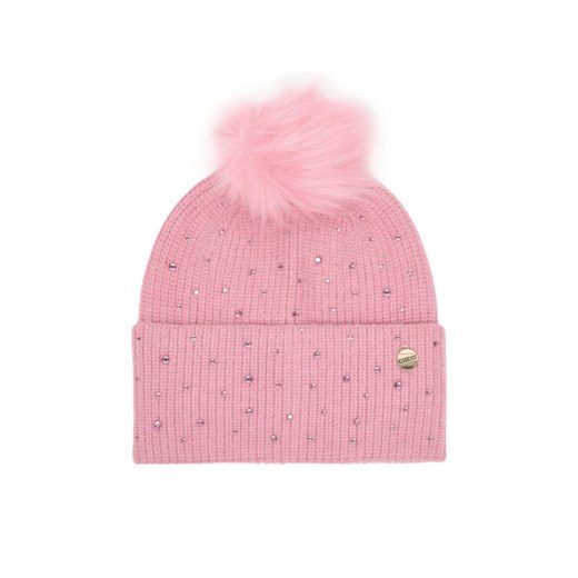 Czapka Guess AW5213 POL01 Różowy ze sklepu eobuwie.pl w kategorii Czapki zimowe damskie - zdjęcie 187302811