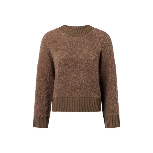 Opus Sweter damski z zawartością wełny - Pennan Kobiety Sztuczne włókno błotnisty jednolity ze sklepu vangraaf w kategorii Swetry damskie - zdjęcie 187303611