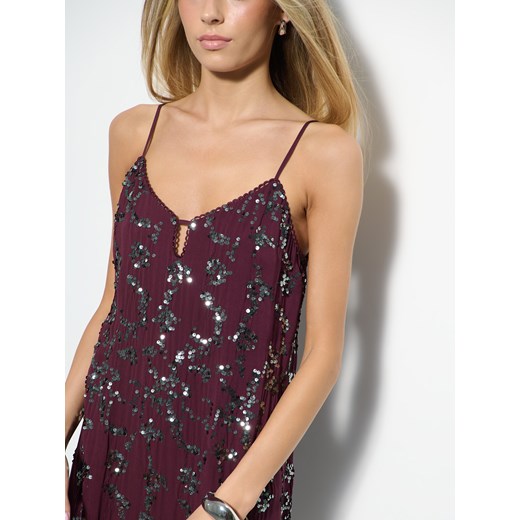 Mohito - Cekinowa sukienka mini - mahoń ze sklepu Mohito w kategorii Sukienki - zdjęcie 187304112
