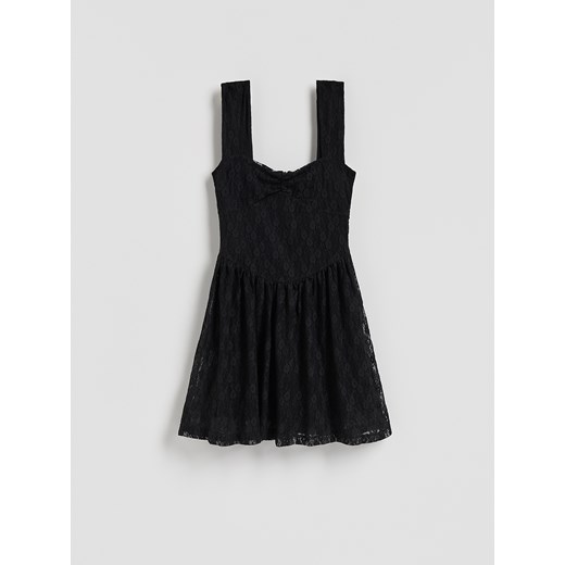 Reserved - Koronkowa sukienka mini - czarny - id: 149IV-99X - marki Reserved - 187304404 Reserved - Koronkowa sukienka mini - czarny ze sklepu Reserved w kategorii Sukienki - zdjęcie 187304404