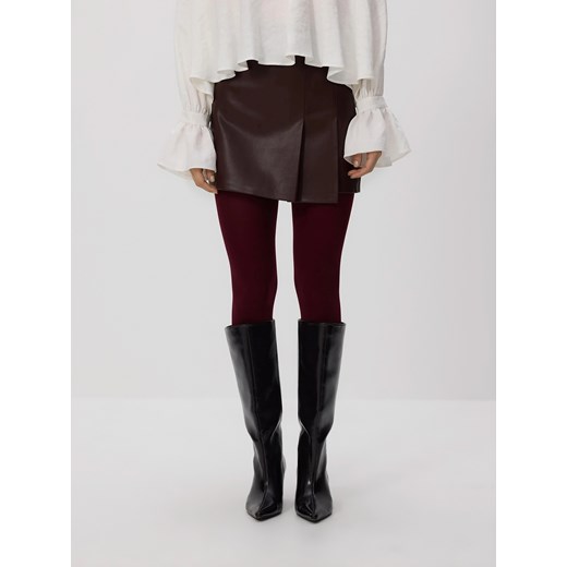 Reserved - Spódnico-szorty z imitacji skóry - mahoniowy ze sklepu Reserved w kategorii Spódnice - zdjęcie 187304530