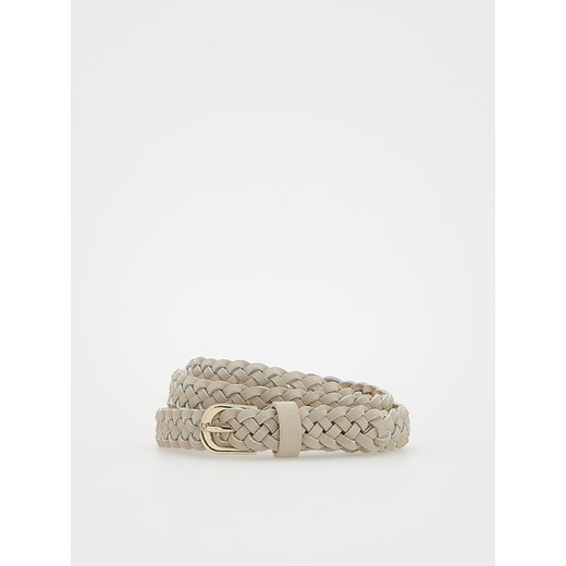 Reserved - Pleciony pasek - złamana biel Reserved S okazyjna cena Reserved