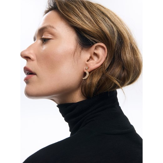 Reserved - Pozłacane kolczyki z cyrkoniami - złoty ze sklepu Reserved w kategorii Kolczyki - zdjęcie 187304743