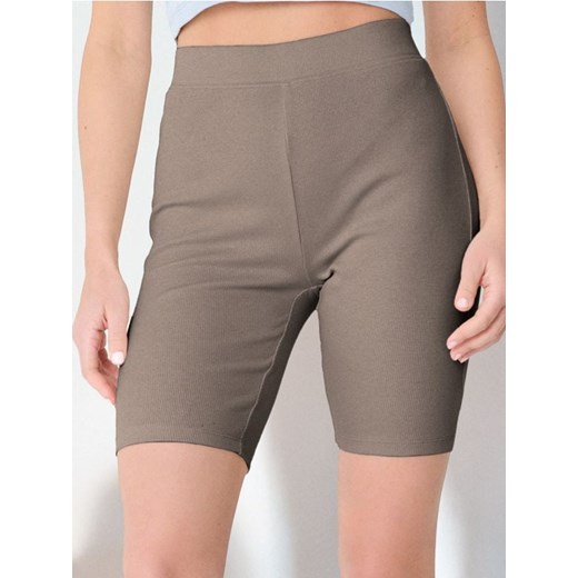 Sinsay - Szorty kolarki w prążek - brązowy ze sklepu Sinsay w kategorii Szorty - zdjęcie 187305974