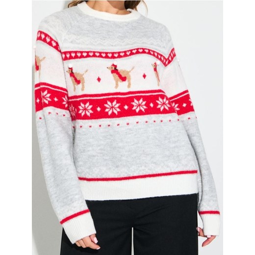 Sinsay - Sweter z motywem świątecznym - wielobarwny ze sklepu Sinsay w kategorii Swetry damskie - zdjęcie 187306011