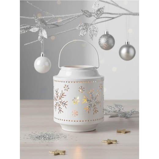 Sinsay - Świecznik ze świątecznym motywem - biały ze sklepu Sinsay w kategorii Świeczniki - zdjęcie 187306032