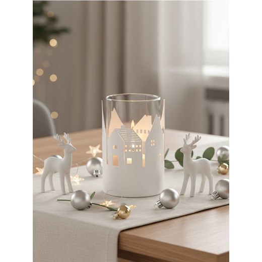 Sinsay - Świecznik świąteczny - biały ze sklepu Sinsay w kategorii Świeczniki - zdjęcie 187306073