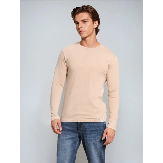 Sinsay - Bawełniana koszulka basic - brązowy ze sklepu Sinsay w kategorii T-shirty męskie - zdjęcie 187306082