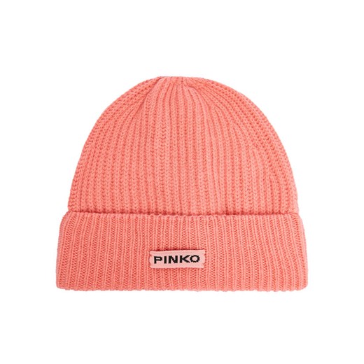 Pinko Czapka Lambkin Cuffia AI 24-25 BLK01 104489 A1CH Koralowy ze sklepu MODIVO w kategorii Czapki zimowe damskie - zdjęcie 187306233