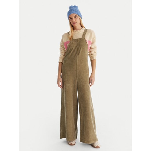 Roxy Ogrodniczki Best Daze ERJKO03009 Zielony Regular Fit ze sklepu MODIVO w kategorii Spodnie damskie - zdjęcie 187306261