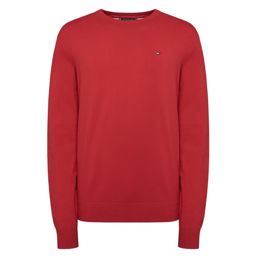 Tommy Hilfiger Sweter Essential Ssnl MW0MW39999 Czerwony Regular Fit ze sklepu MODIVO w kategorii Swetry męskie - zdjęcie 187306294