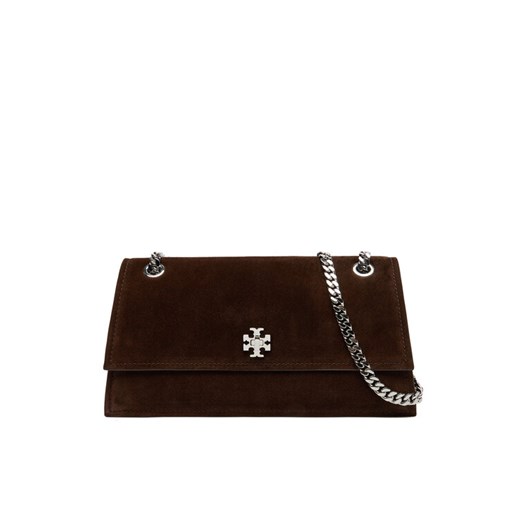 Tory Burch Torebka Kira Turnlock Suede Shouldr Bag 169176 Brązowy - id: 0197865406730 - marki Tory Burch - 187306410 Tory Burch Torebka Kira Turnlock Suede Shouldr Bag 169176 Brązowy ze sklepu MODIVO w kategorii Kopertówki - zdjęcie 187306410