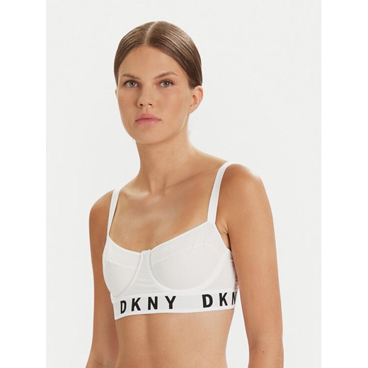 DKNY Biustonosz z fiszbiną DK4521 Biały ze sklepu MODIVO w kategorii Biustonosze - zdjęcie 187306424