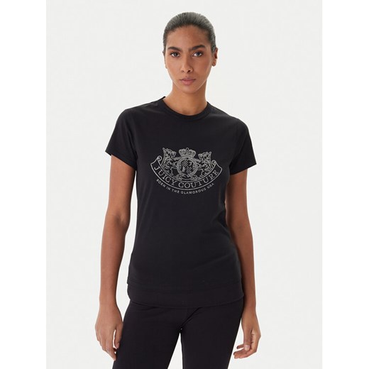 Juicy Couture T-Shirt JCGTK225015 Czarny Slim Fit - id: 0000305589088 - marki Juicy Couture - 187306433 Juicy Couture T-Shirt JCGTK225015 Czarny Slim Fit ze sklepu MODIVO w kategorii Bluzki damskie - zdjęcie 187306433