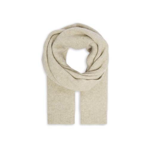 Calvin Klein Szalik Embroidery Airy K60K612610 Beżowy ze sklepu MODIVO w kategorii Szaliki i chusty damskie - zdjęcie 187306474
