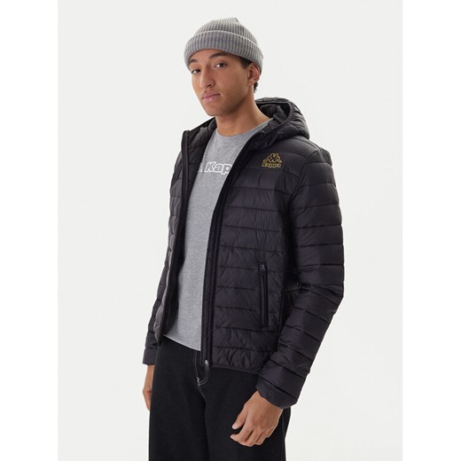 Kappa Kurtka przejściowa Logo Astrom 34243TW Czarny Slim Fit ze sklepu MODIVO w kategorii Kurtki męskie - zdjęcie 187306490