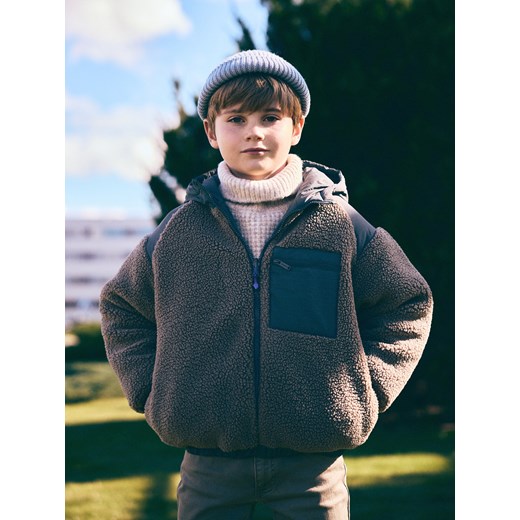 Reserved - Dwustronna kurtka - ciemnoszary - id: 015BC-90X - marki Reserved - 187308171 Reserved - Dwustronna kurtka - ciemnoszary ze sklepu Reserved w kategorii Kurtki chłopięce - zdjęcie 187308171