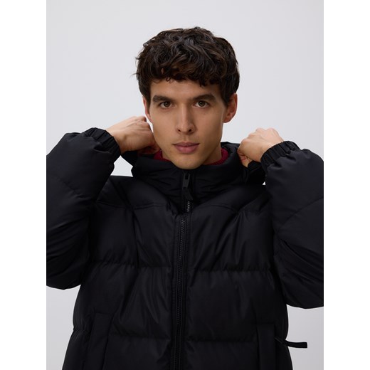 Reserved - Pikowana kurtka z chowanym kapturem - czarny ze sklepu Reserved w kategorii Kurtki męskie - zdjęcie 187308262