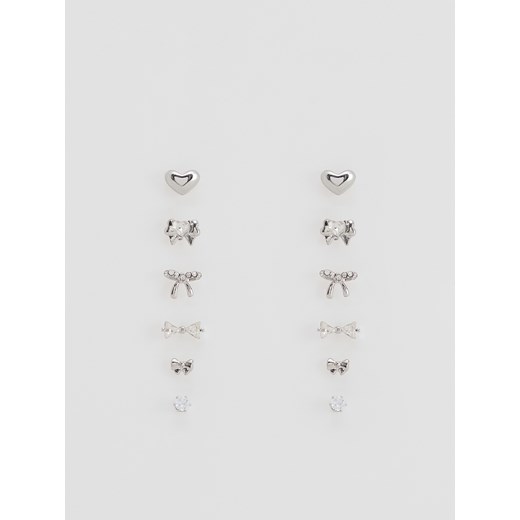 Reserved - Zestaw kolczyków kokardki - srebrny ze sklepu Reserved w kategorii Kolczyki - zdjęcie 187308294