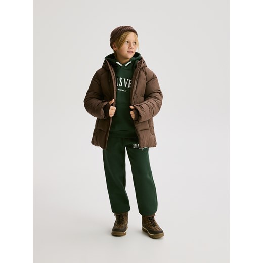 Reserved - Bawełniany komplet z nadrukiem - ciemnozielony Reserved 146 (10 lat) Reserved
