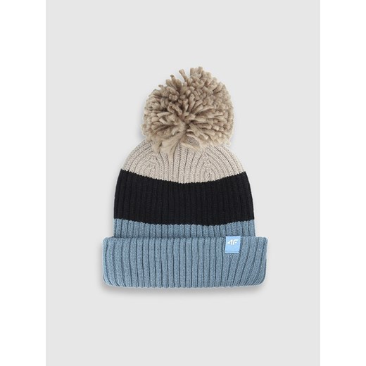Chłopięca czapka zimowa 4F 4FJWAW25ACAPM660 - multikolor ze sklepu Sportstylestory.com w kategorii Czapki dziecięce - zdjęcie 187308870