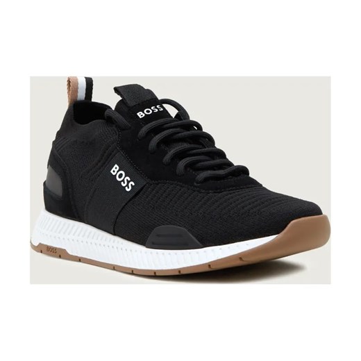 BOSS BLACK Sneakersy Titanium_Runn_knst_N | z dodatkiem skóry ze sklepu Gomez Fashion Store w kategorii Buty sportowe męskie - zdjęcie 187308921