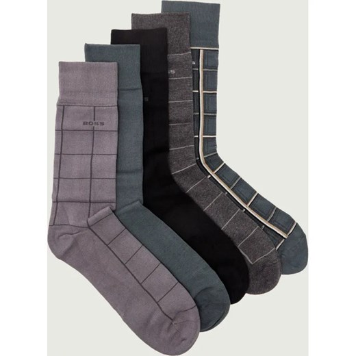 BOSS BLACK Skarpety 5-pack 5PRSGiftset Check CC ze sklepu Gomez Fashion Store w kategorii Skarpetki męskie - zdjęcie 187309201