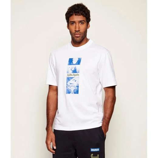 Hugo Blue T-shirt Nuley_JJK Hugo x Jujutsu Kaisen | Regular Fit - id: BJ261M000040100 - marki Hugo Blue - 187309273 Hugo Blue T-shirt Nuley_JJK Hugo x Jujutsu Kaisen | Regular Fit ze sklepu Gomez Fashion Store w kategorii T-shirty męskie - zdjęcie 187309273