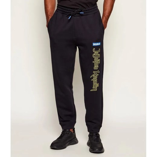 Hugo Blue Spodnie dresowe Nimaytro_JJK Hugo x Jujutsu Kaisen | Regular Fit ze sklepu Gomez Fashion Store w kategorii Spodnie męskie - zdjęcie 187311681