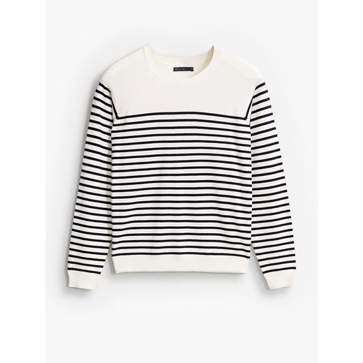 Mohito - Wzorzysty sweter z wiskozą - kremowy ze sklepu Mohito w kategorii Swetry damskie - zdjęcie 187311794