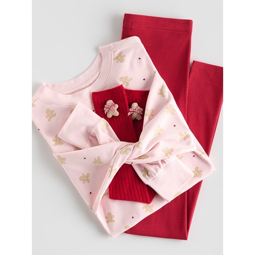 Reserved - Piżama ze świątecznym nadrukiem - fioletowy ze sklepu Reserved w kategorii Piżamy damskie - zdjęcie 187311954