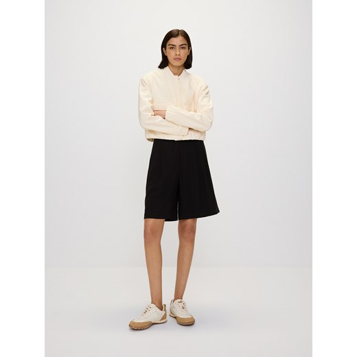Reserved - Szorty z wiskozą - czarny Reserved S Reserved wyprzedaż