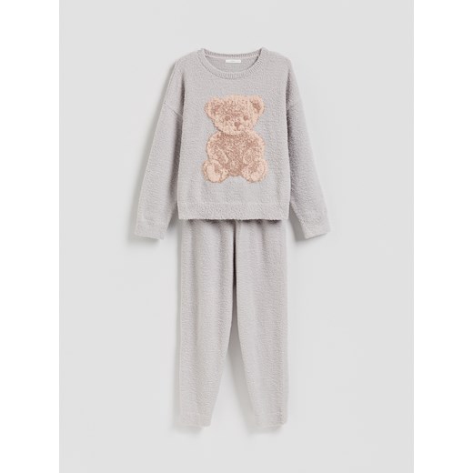 Reserved - Dwuczęściowa piżama - jasnoszary Reserved M Reserved