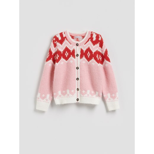 Reserved - Wzorzysty kardigan - wielobarwny - id: 474HH-MLC - marki Reserved - 187312323 Reserved - Wzorzysty kardigan - wielobarwny ze sklepu Reserved w kategorii Swetry damskie - zdjęcie 187312323