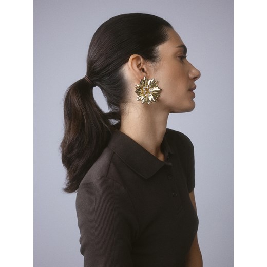 Reserved - Kolczyki z motywem kwiatów - złoty ze sklepu Reserved w kategorii Kolczyki - zdjęcie 187312384