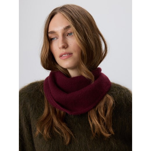 Reserved - Szal z wełną i kaszmirem - burgundowy ze sklepu Reserved w kategorii Szaliki i chusty damskie - zdjęcie 187312521