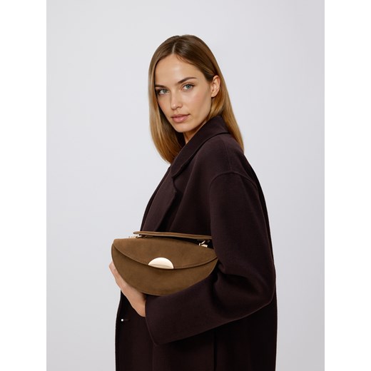 Reserved - Torebka z imitacji zamszu - beżowy ze sklepu Reserved w kategorii Torebki damskie - zdjęcie 187312614
