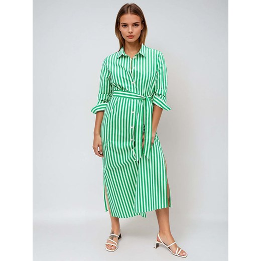 Monki Sukienka w kolorze zielono-białym - id: 17725121 - marki Monki - 187313013 Monki Sukienka w kolorze zielono-białym ze sklepu Limango Polska w kategorii Sukienki - zdjęcie 187313013