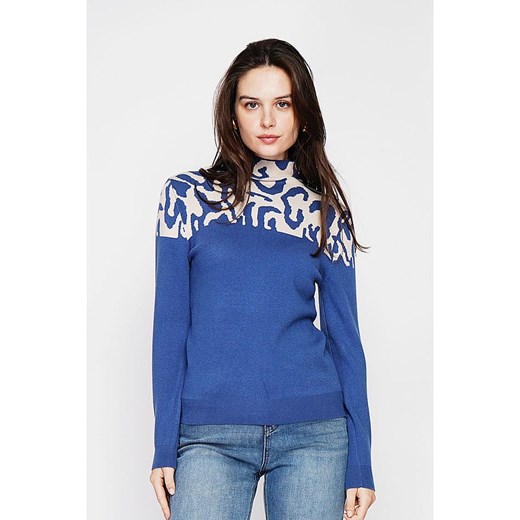 C& Jo Sweter w kolorze niebiesko-białym - id: 17801637 - marki C&jo - 187313192 C& Jo Sweter w kolorze niebiesko-białym ze sklepu Limango Polska w kategorii Swetry damskie - zdjęcie 187313192