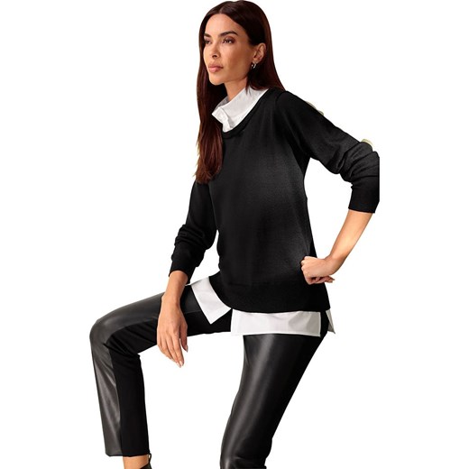 Heine Sweter w kolorze czarno-białym Heine 40 okazja Limango Polska