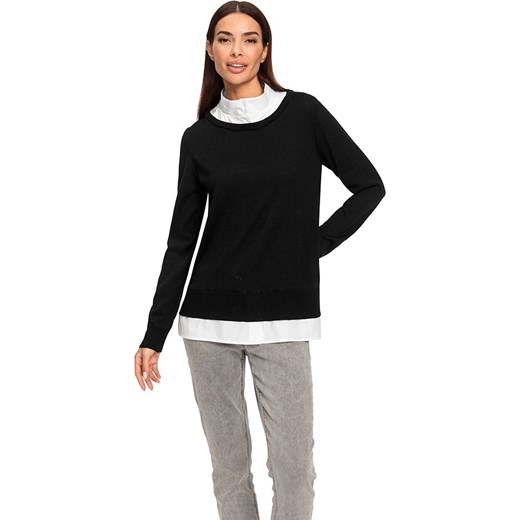 Heine Sweter w kolorze czarno-białym Heine 40 wyprzedaż Limango Polska