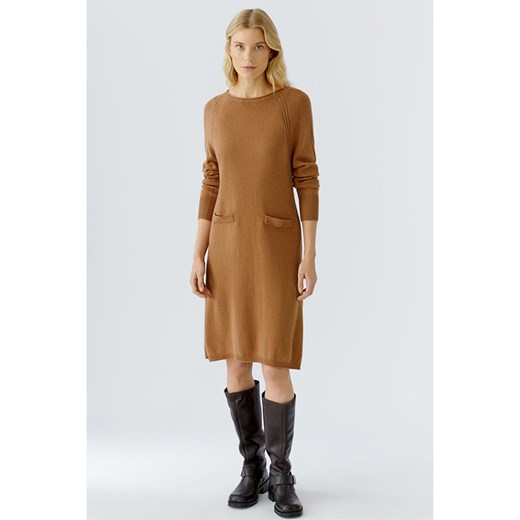 Oui Dzianinowa sukienka w kolorze karmelowym - id: 17969787 - marki Limango Polska - 187313601 Oui Dzianinowa sukienka w kolorze karmelowym ze sklepu Limango Polska w kategorii Sukienki - zdjęcie 187313601