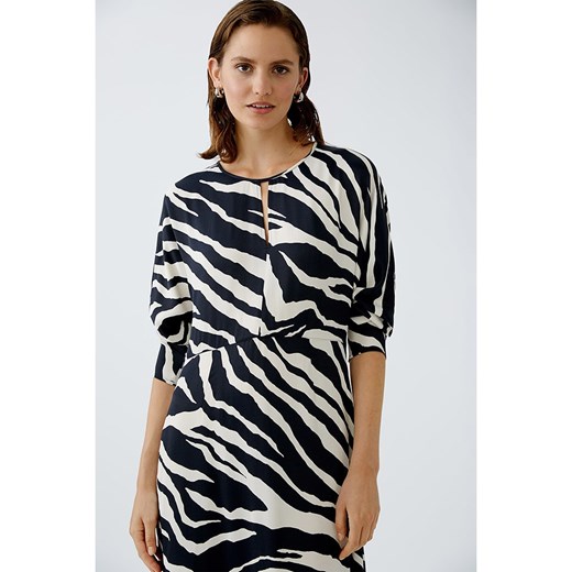 Oui Sukienka w kolorze kremowo-czarnym 34 okazja Limango Polska