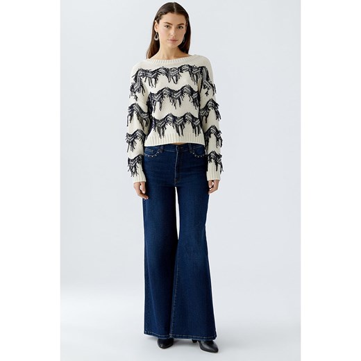 Oui Sweter w kolorze biało-granatowym - id: 17969856 - marki Limango Polska - 187313743 Oui Sweter w kolorze biało-granatowym ze sklepu Limango Polska w kategorii Swetry damskie - zdjęcie 187313743