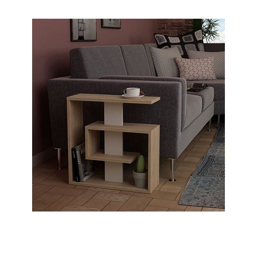 Scandinavia Concept Stolik "Saly" w kolorze biało-brązowym - 55 x 57 x 20 cm - id: 6509111 - marki Scandinavia Concept - 187313812 Scandinavia Concept Stolik "Saly" w kolorze biało-brązowym - 55 x 57 x 20 cm ze sklepu Limango Polska w kategorii Stoliki kawowe - zdjęcie 187313812