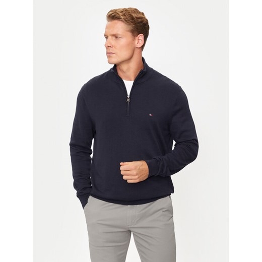 Tommy Hilfiger Sweter Essential MW0MW37331 Granatowy Regular Fit - id: 0000304098161 - marki Tommy Hilfiger - 187314110 Tommy Hilfiger Sweter Essential MW0MW37331 Granatowy Regular Fit ze sklepu MODIVO w kategorii Swetry męskie - zdjęcie 187314110